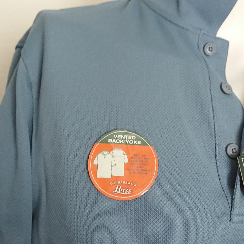New Bass explorer fishing polo M blue turbo-dry - Picture 3 of 4